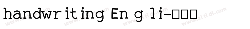 handwriting En g li字体转换